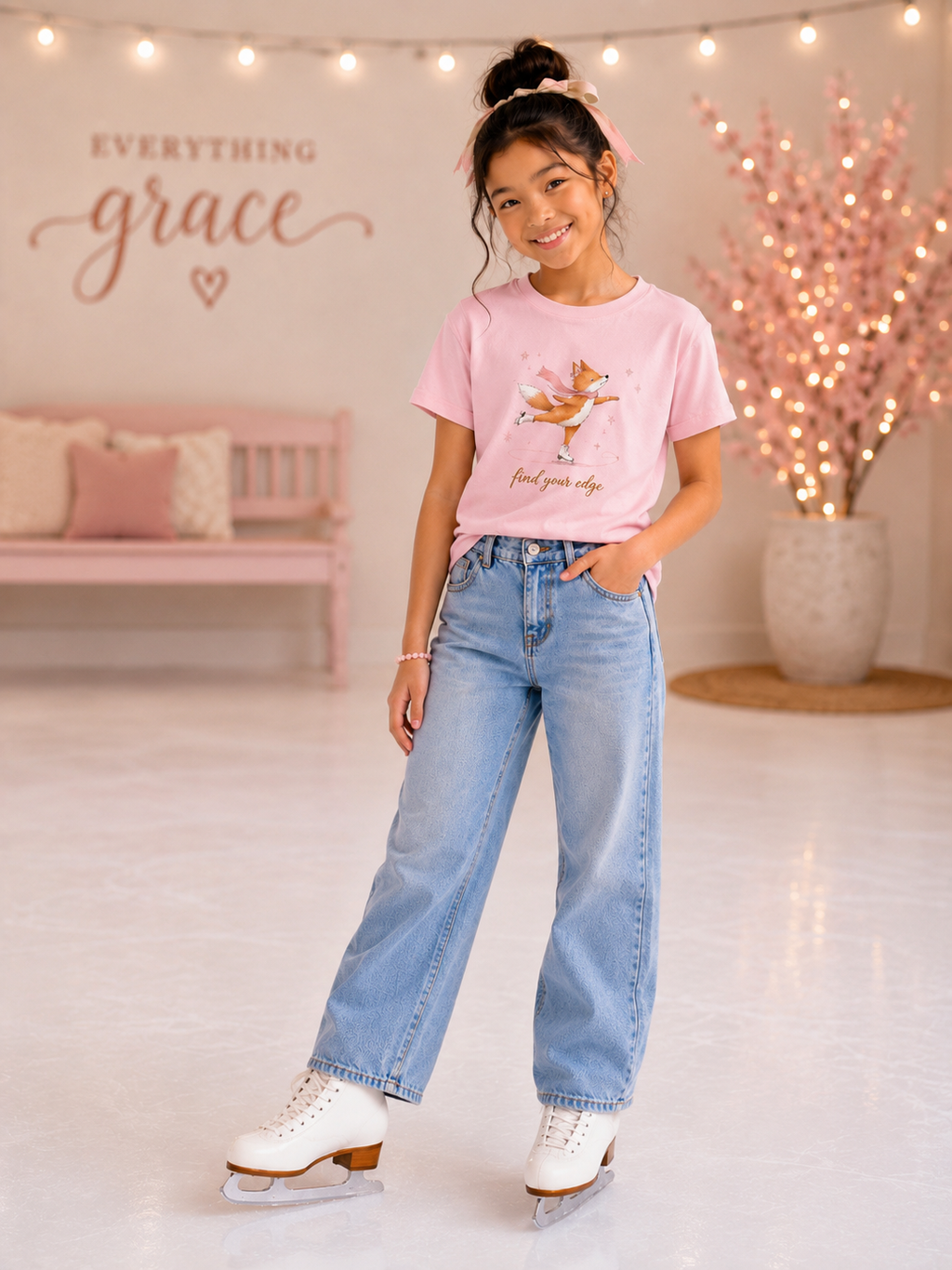 Foxy Finds Her Edge" Youth T-Shirt
