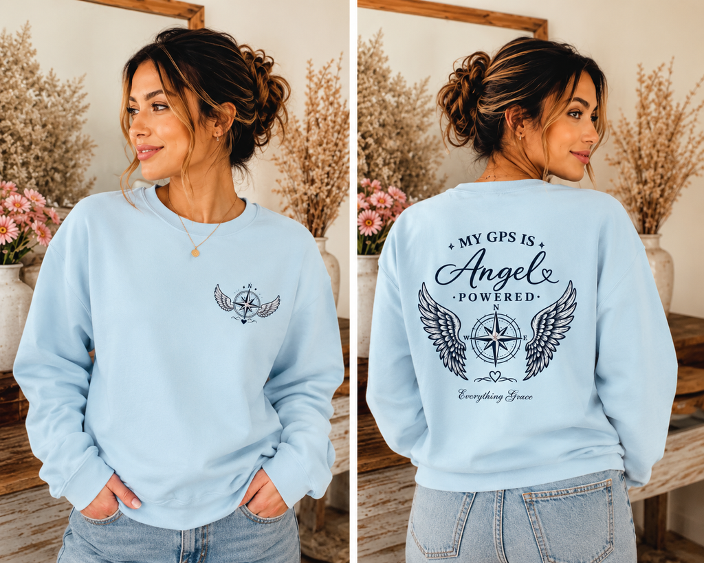 "GPS Is Angel Powered" - Adult  Sweatshirt