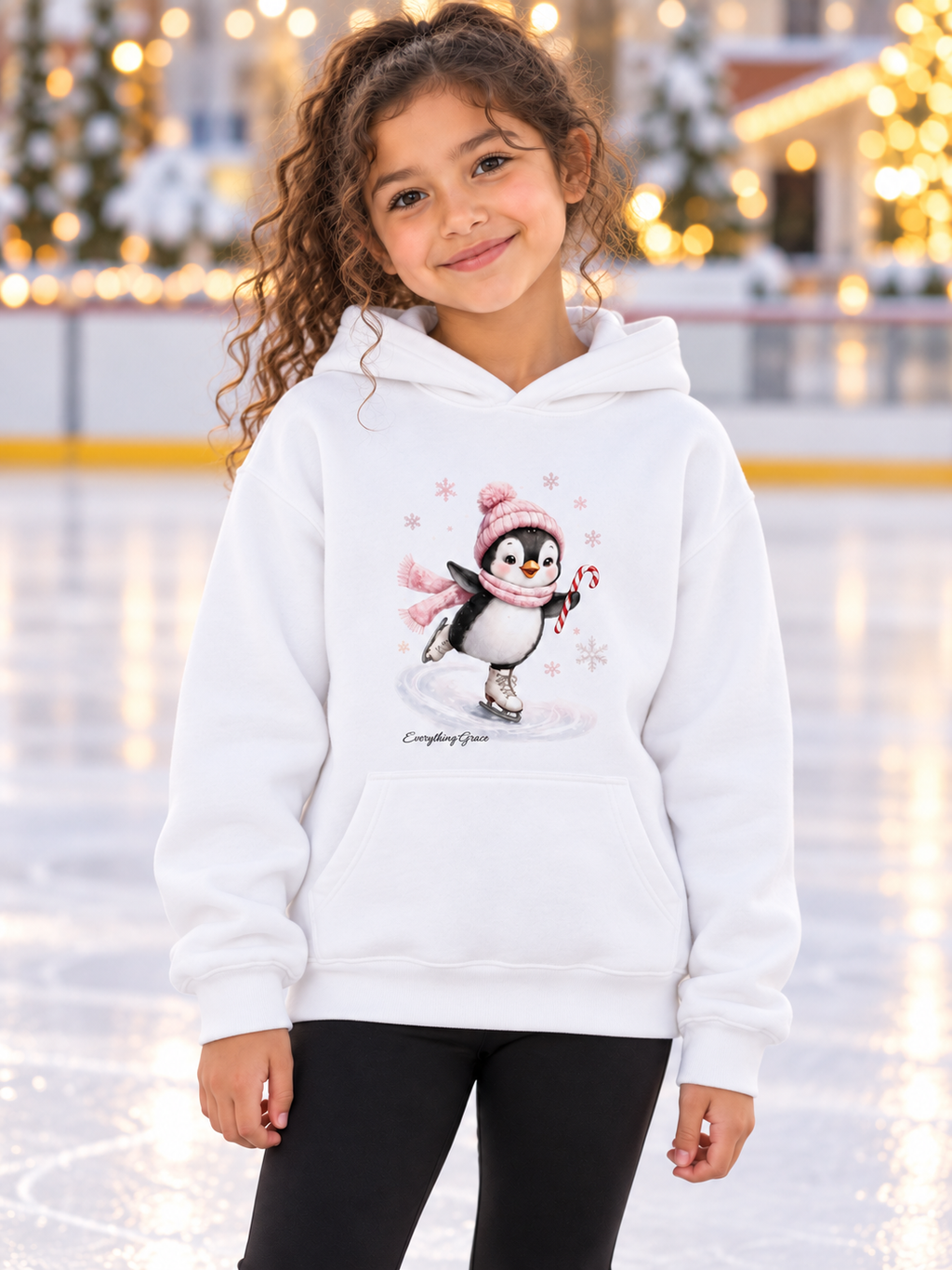 Penny Penguin Figure Skating | Youth Hoodie