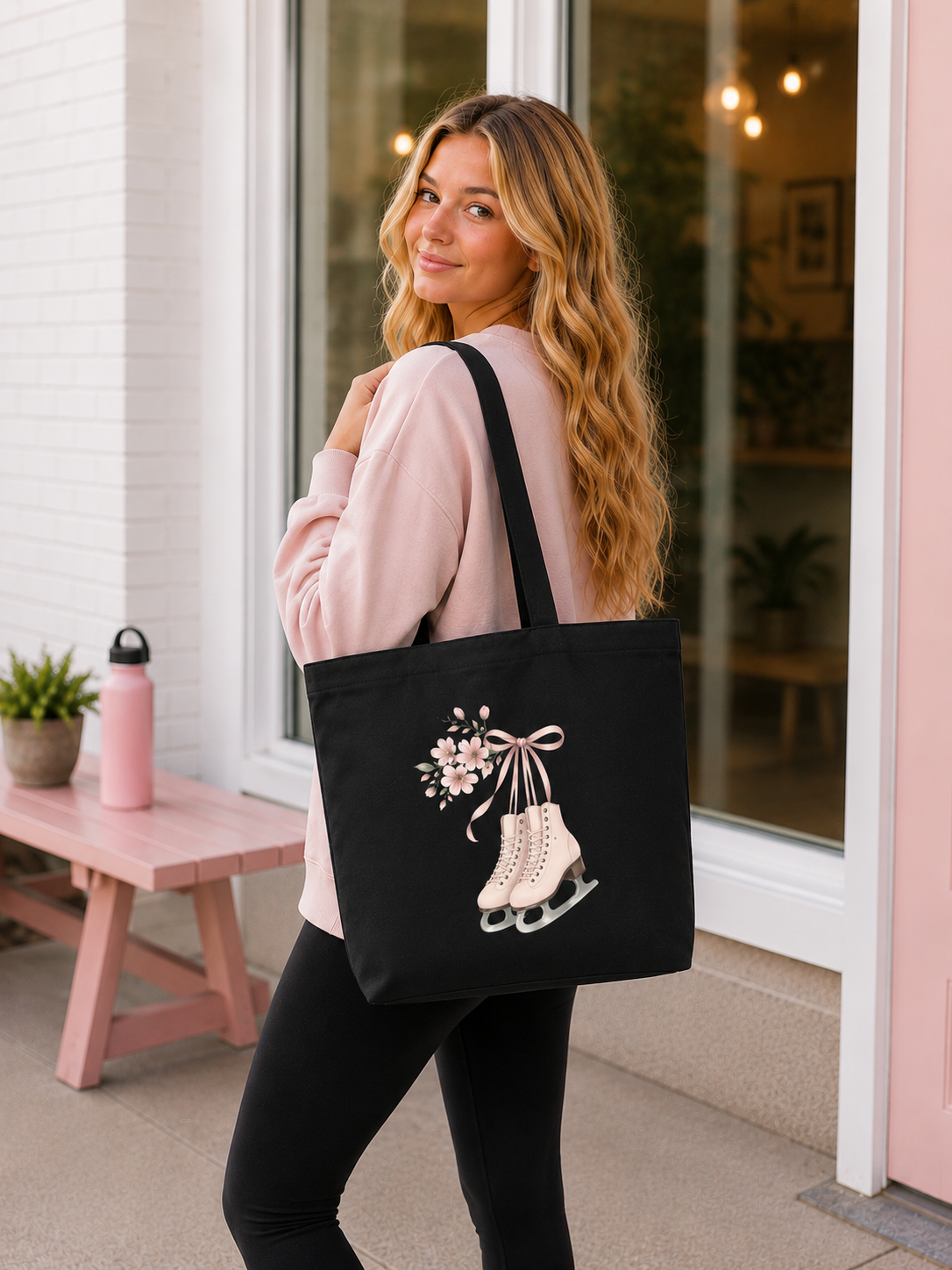 "Blossom Skates" Jumbo Tote