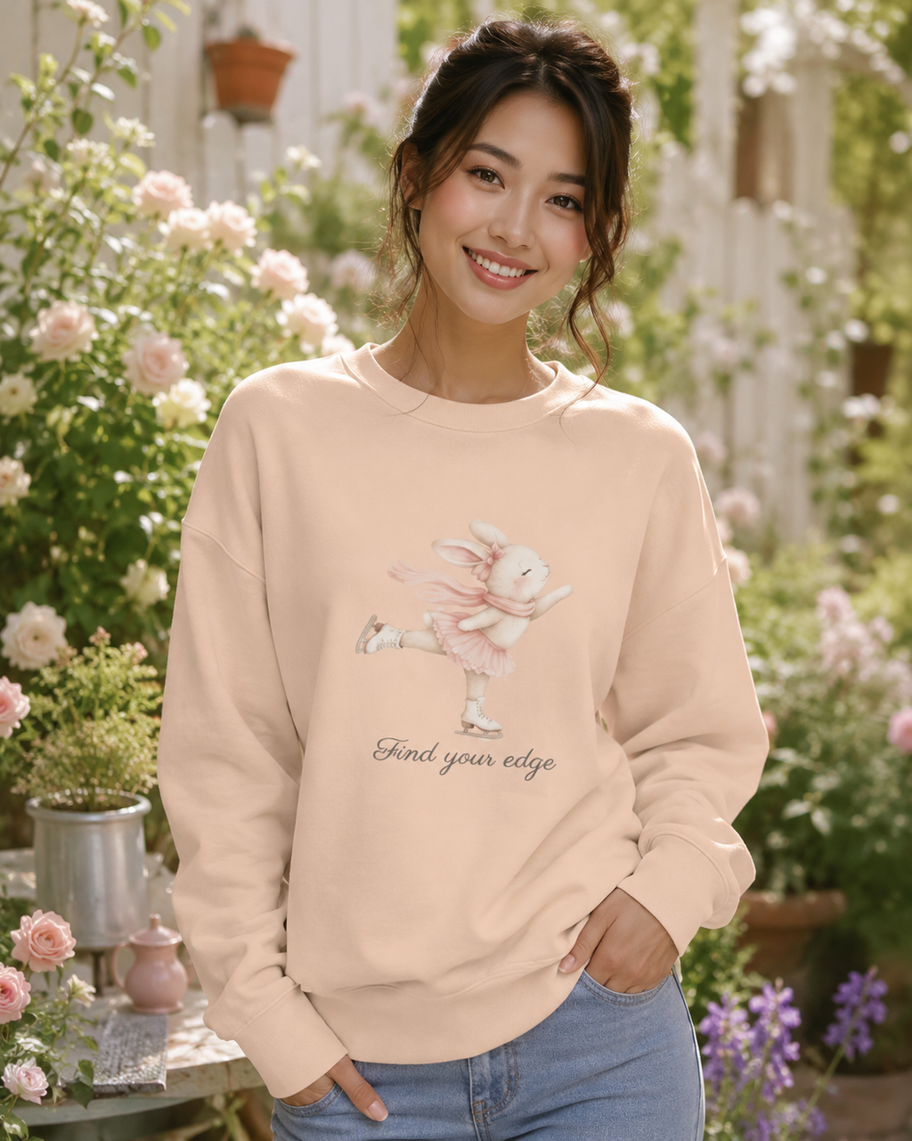 Hunny Bunny -" Find Your Edge " Adult Sweatshirt