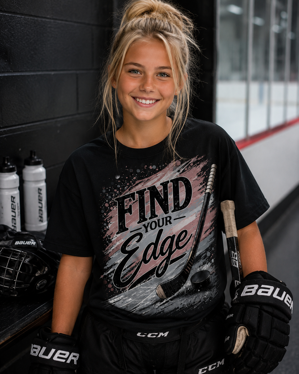 "Find Your Edge" - Youth Hockey Unisex T-Shirt