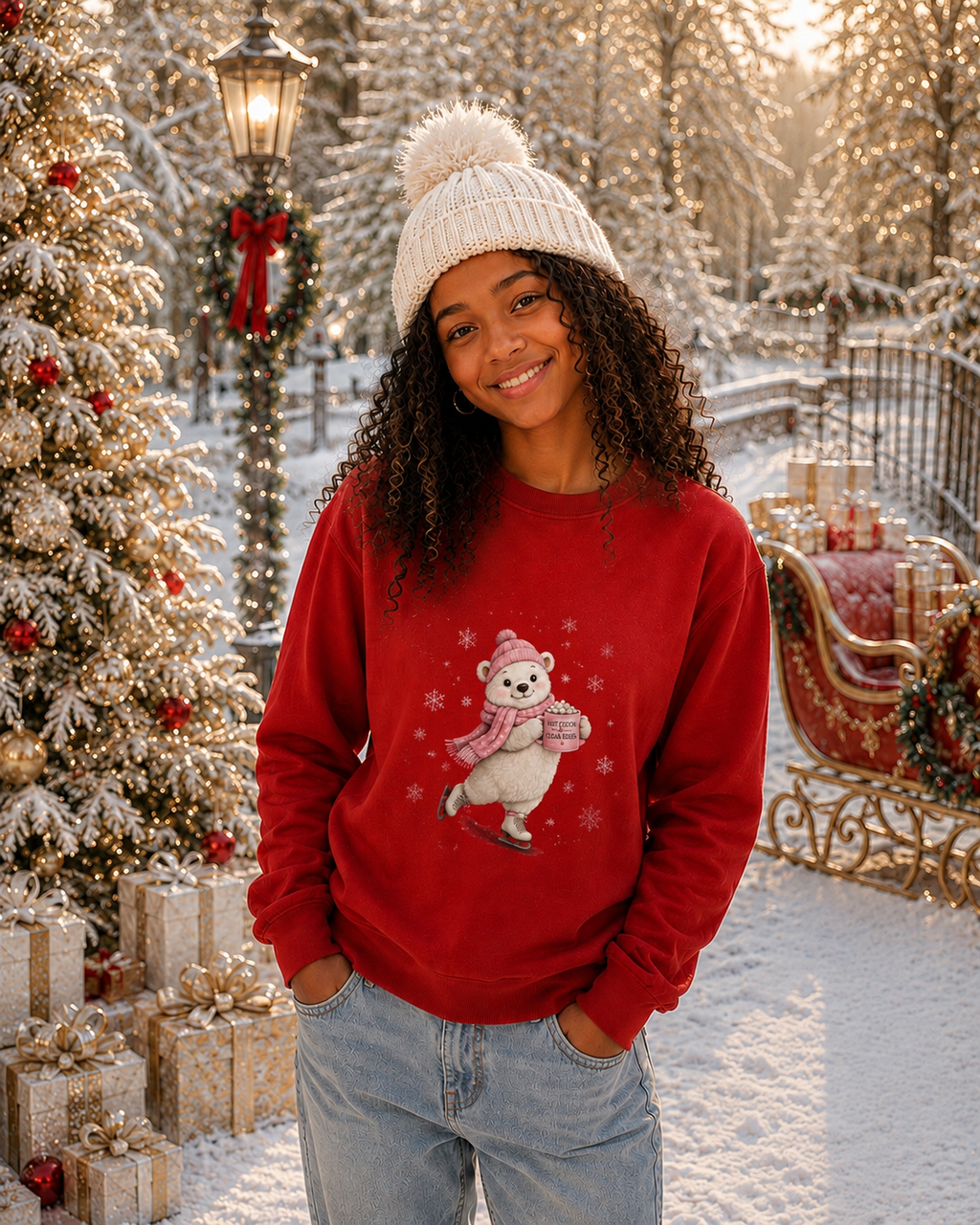 Cocoa Bear |Figure Skating -Youth Sweatshirt
