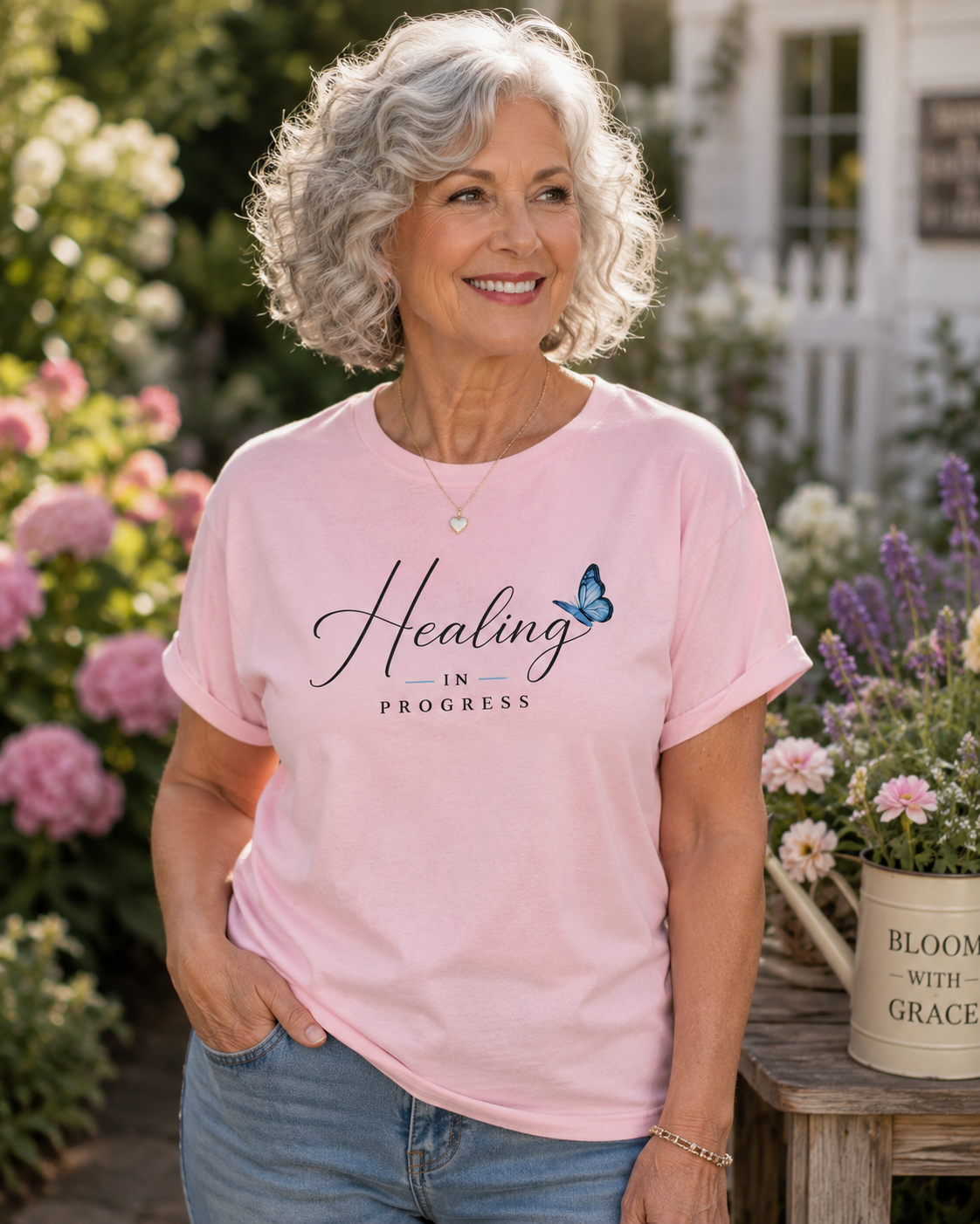 "Healing In Progress Butterfly" - Adult T-Shirt