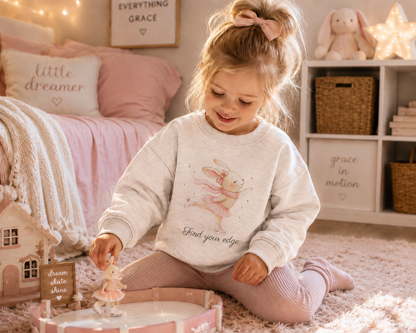 "Bunny Finds Her Edge" -Toddler Sweatshirt