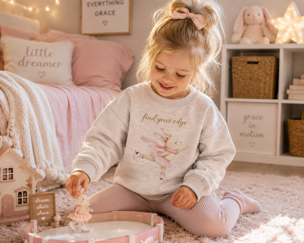 "Bunny Finds Her Edge" -Toddler Sweatshirt