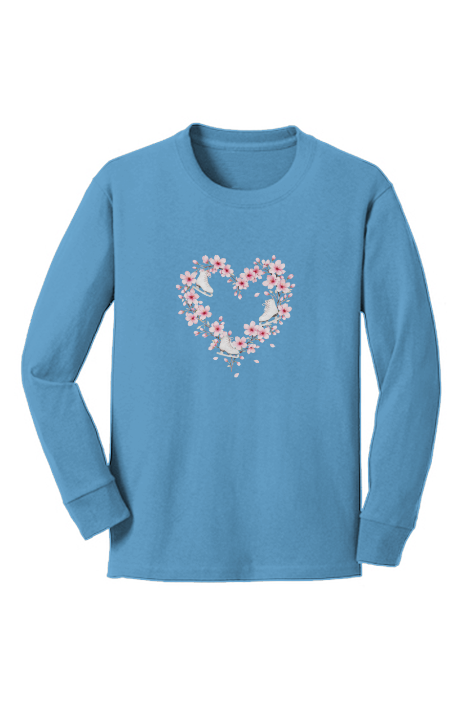 Heart Blossom Skates- Youth Long Sleeved T-Shirt