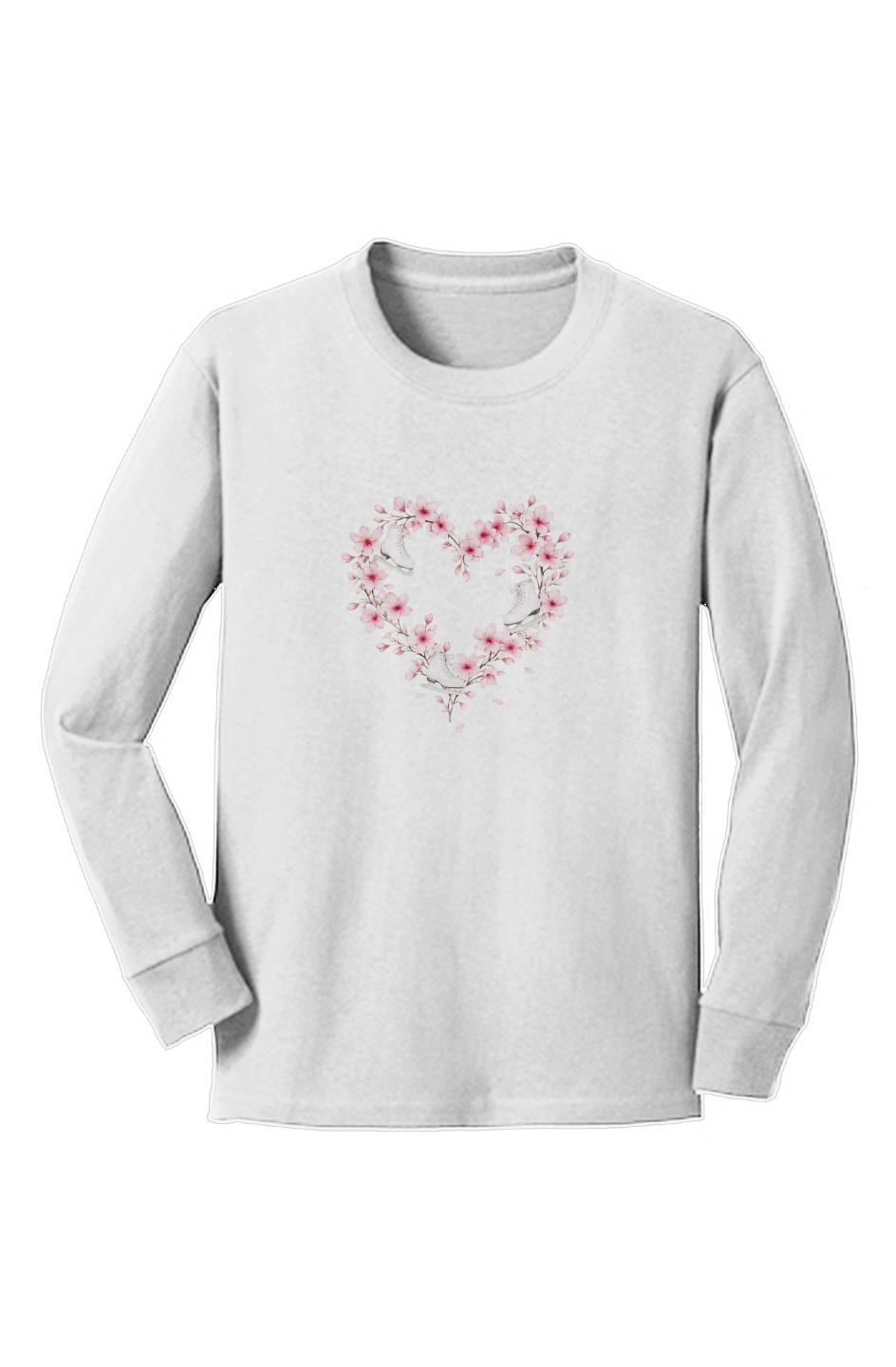 Heart Blossom Skates- Youth Long Sleeved T-Shirt