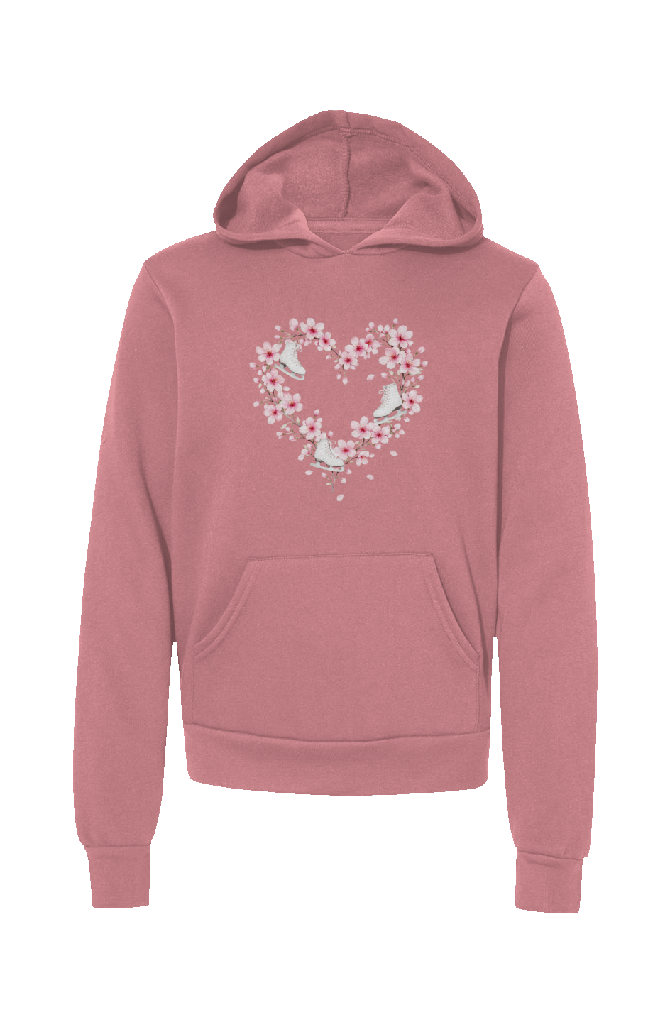 "Blossom Heart Skates" Youth Hoodie