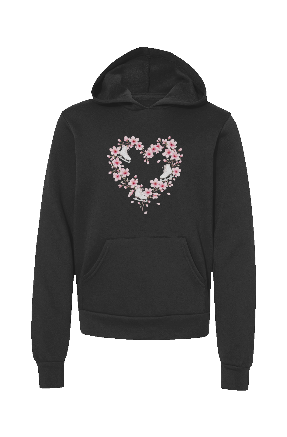"Blossom Heart Skates" Youth Hoodie
