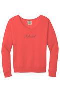 Beach Wash V Neck Sweatshirt