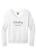 Healing In Progress-Beach Wash V Neck Sweatshirt