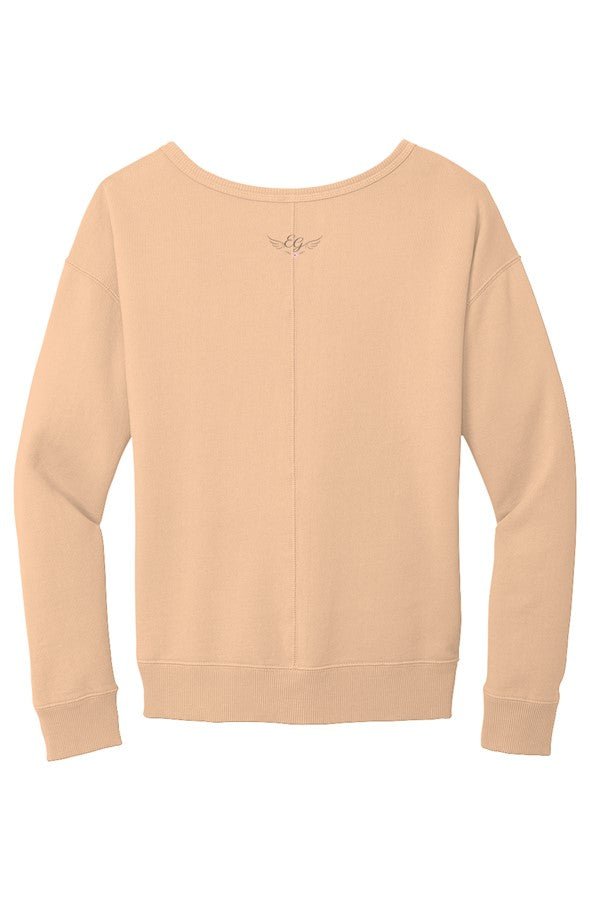 "Blessed" V-Neck Beach Washed Sweatshirt