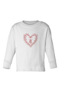 Blossom Heart-Point Shoes Long Sleeved T-Shirt