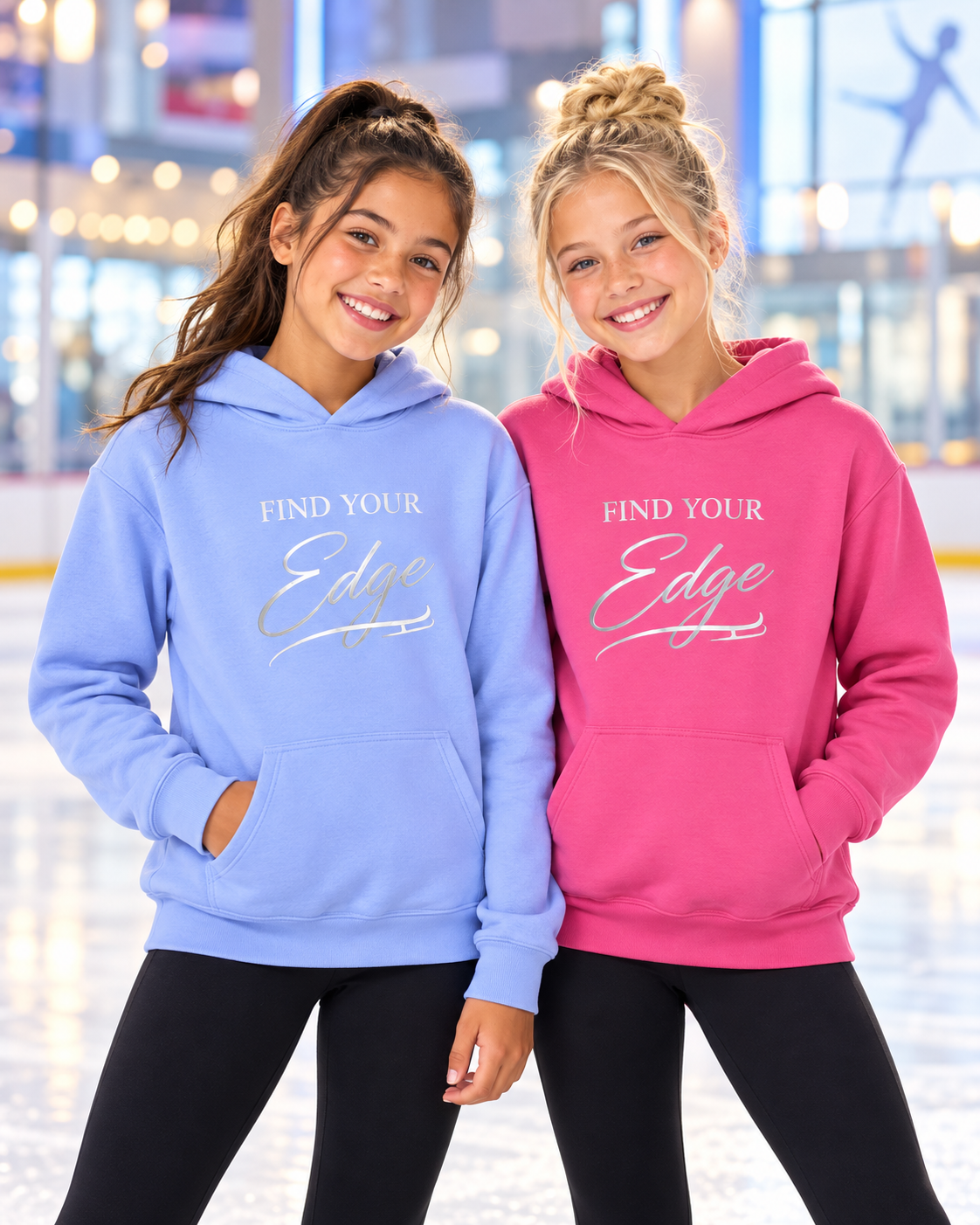 Find Your Edge | Figure Skating Youth Hoodie