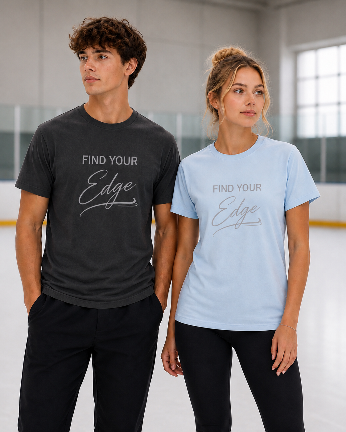 "Find Your Edge" Adult T-Shirt /Silver Mist Edition