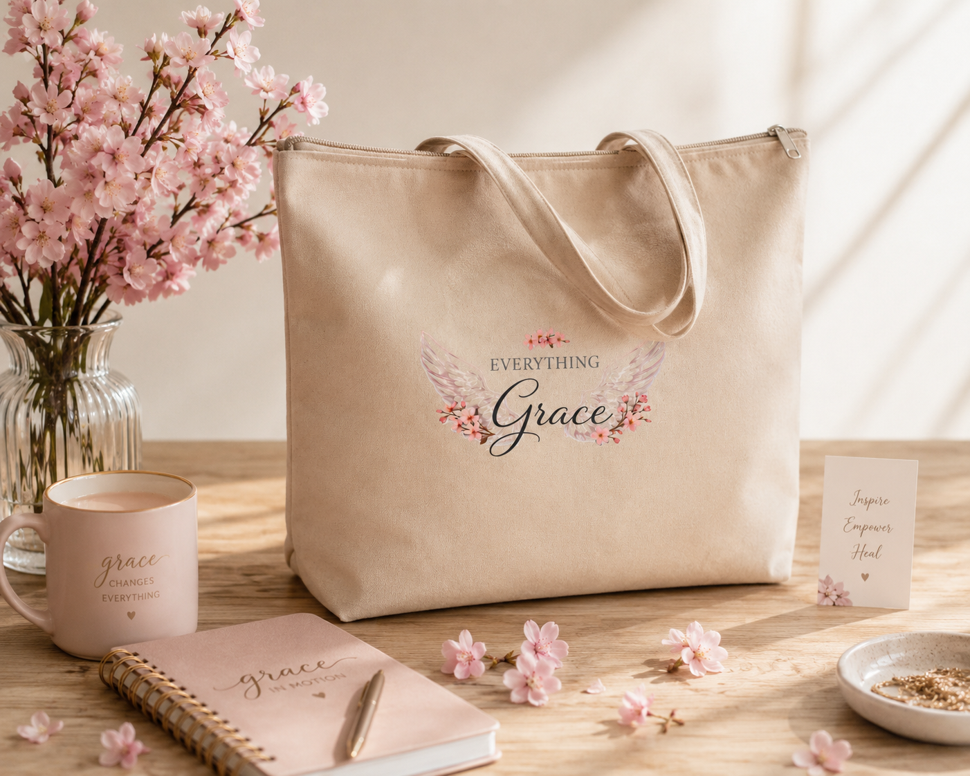 The "Everyday Grace" Zippered Tote