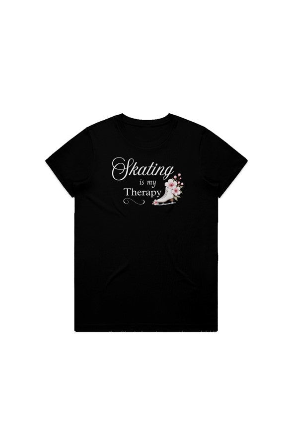 Skating Is My Therapy New Maple Tee