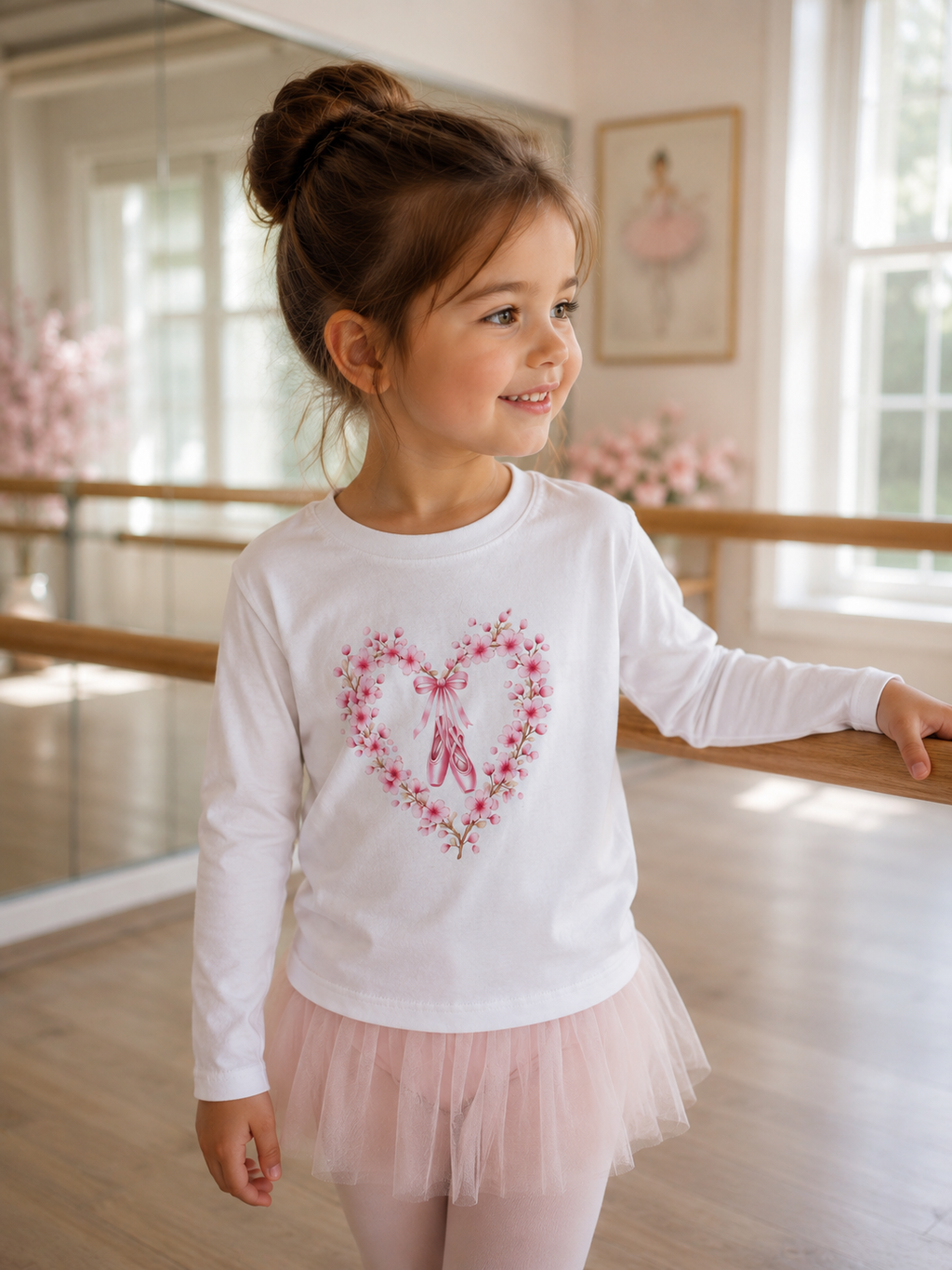 Blossom Heart-Pointe Shoes Long Sleeve T-Shirt