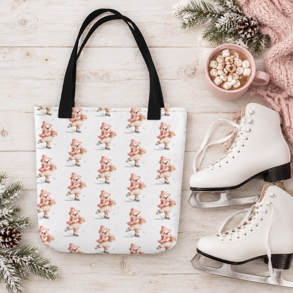 Cocoa Bear Figure Skating | Small Tote