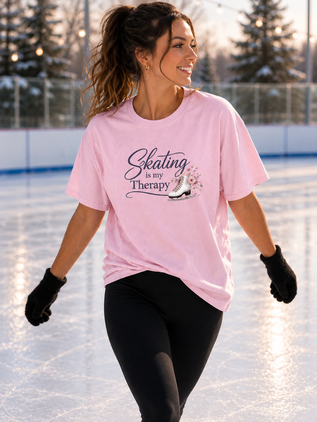 "Skating Is My Therapy" Adult Unisex T-Shirt