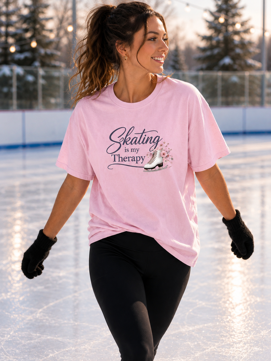 "Skating Is My Therapy" Adult Unisex T-Shirt