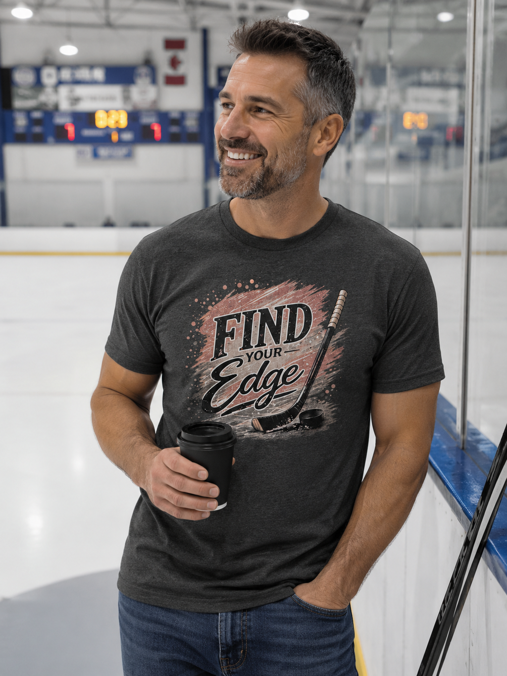 Find Your Edge -Adult Hockey T-Shirt