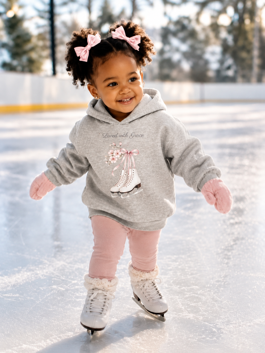 Laced With Grace "Ice Skates" Toddler Hoodie