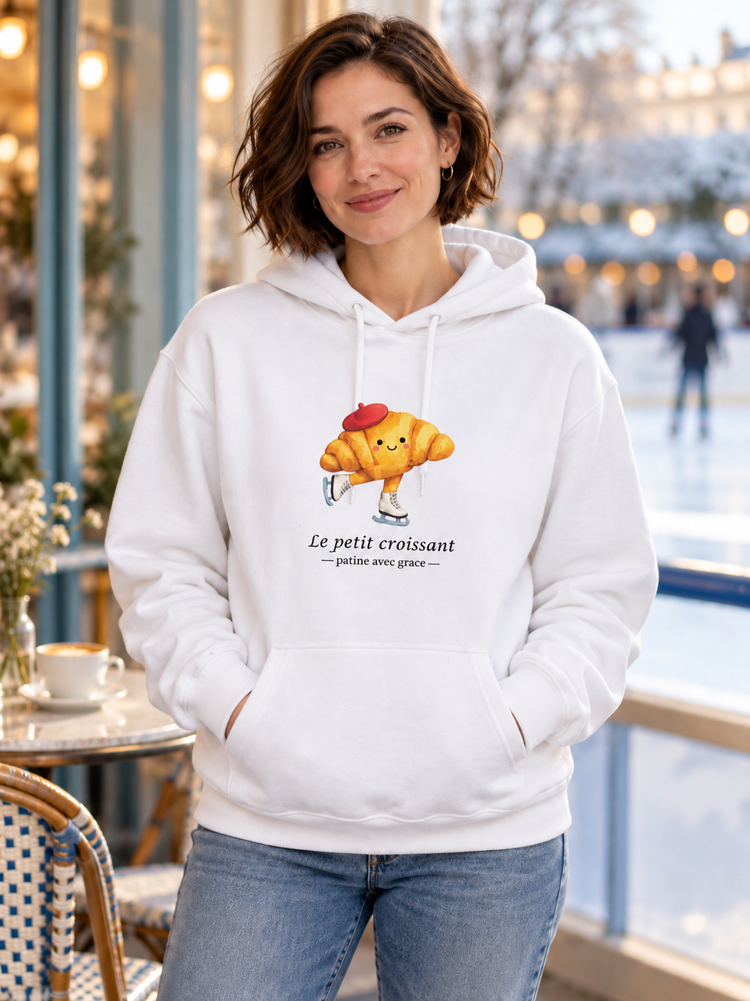 Le Petit Croissant Figure Skating Hoodie | Adult Hoodie