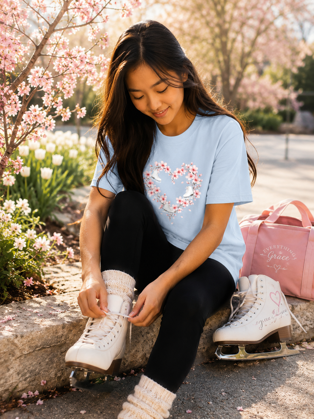 "Blossom Heart Skates"  Youth T-shirt