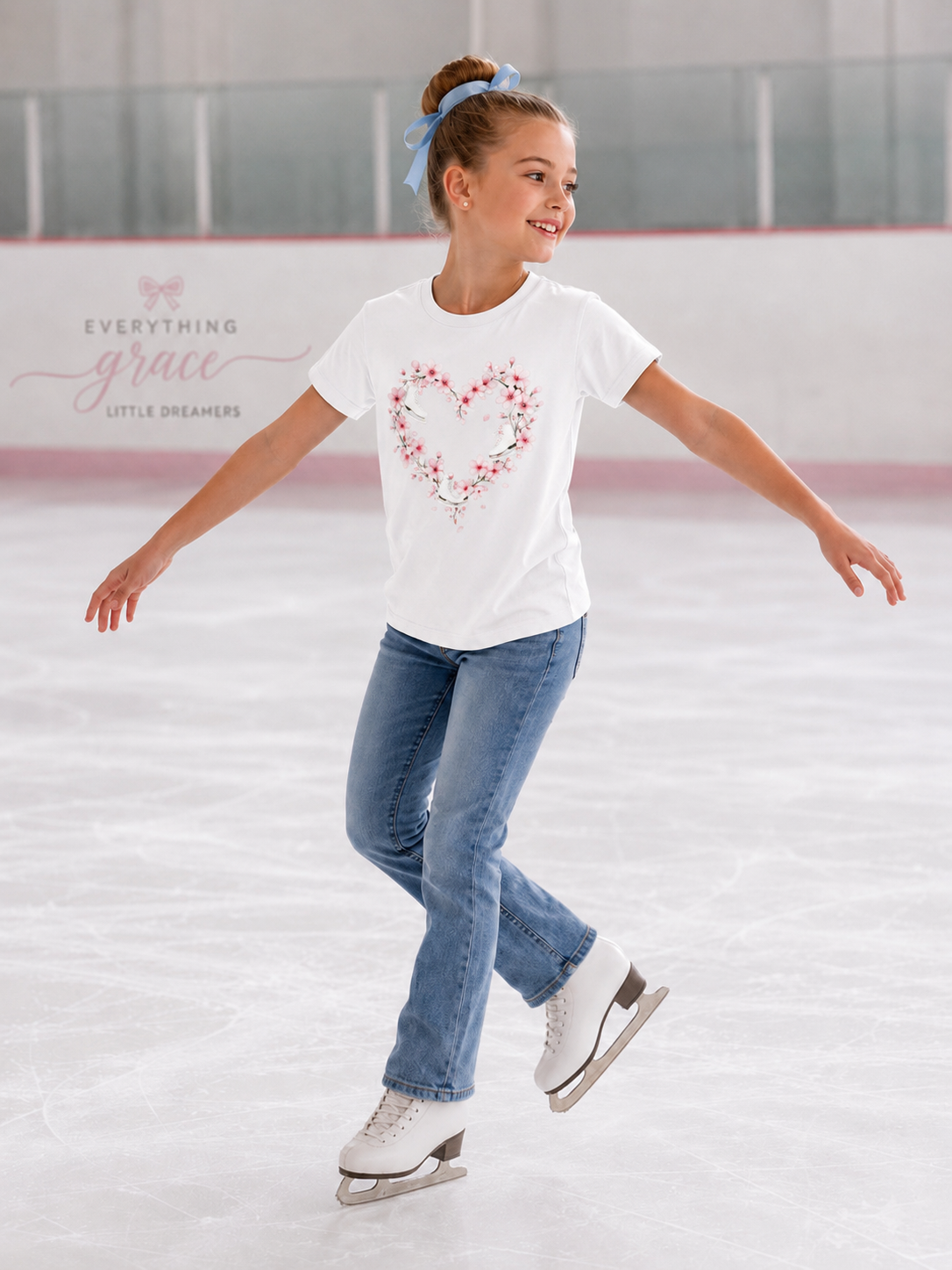 "Blossom Heart Skates"  Youth T-shirt