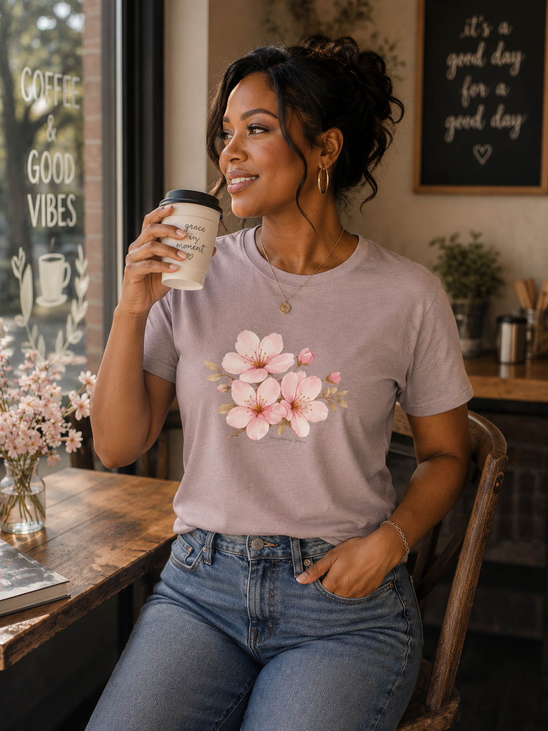 Cherry Blossom Tee- Relaxed Fit