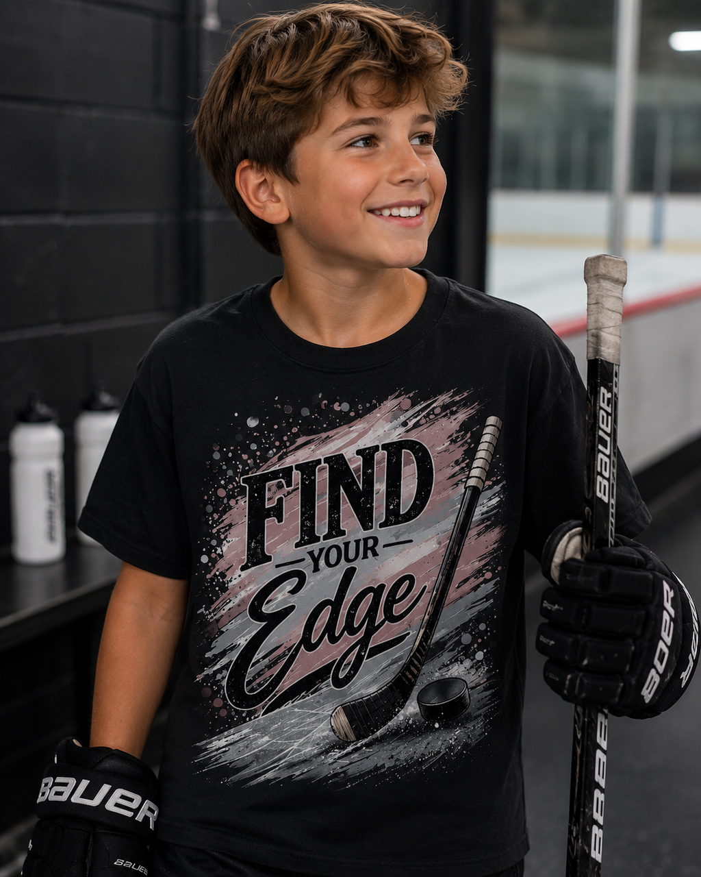 "Find Your Edge" - Youth Hockey Unisex T-Shirt