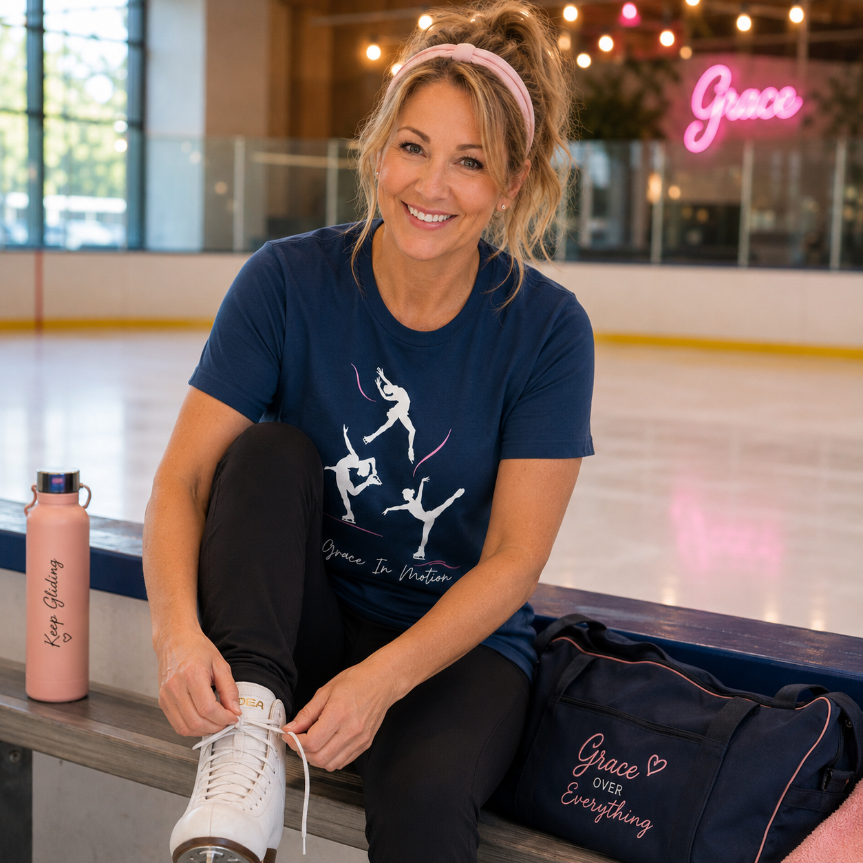 Grace In Motion Trio | Figure Skating Adult T-Shirt-Unisex fit