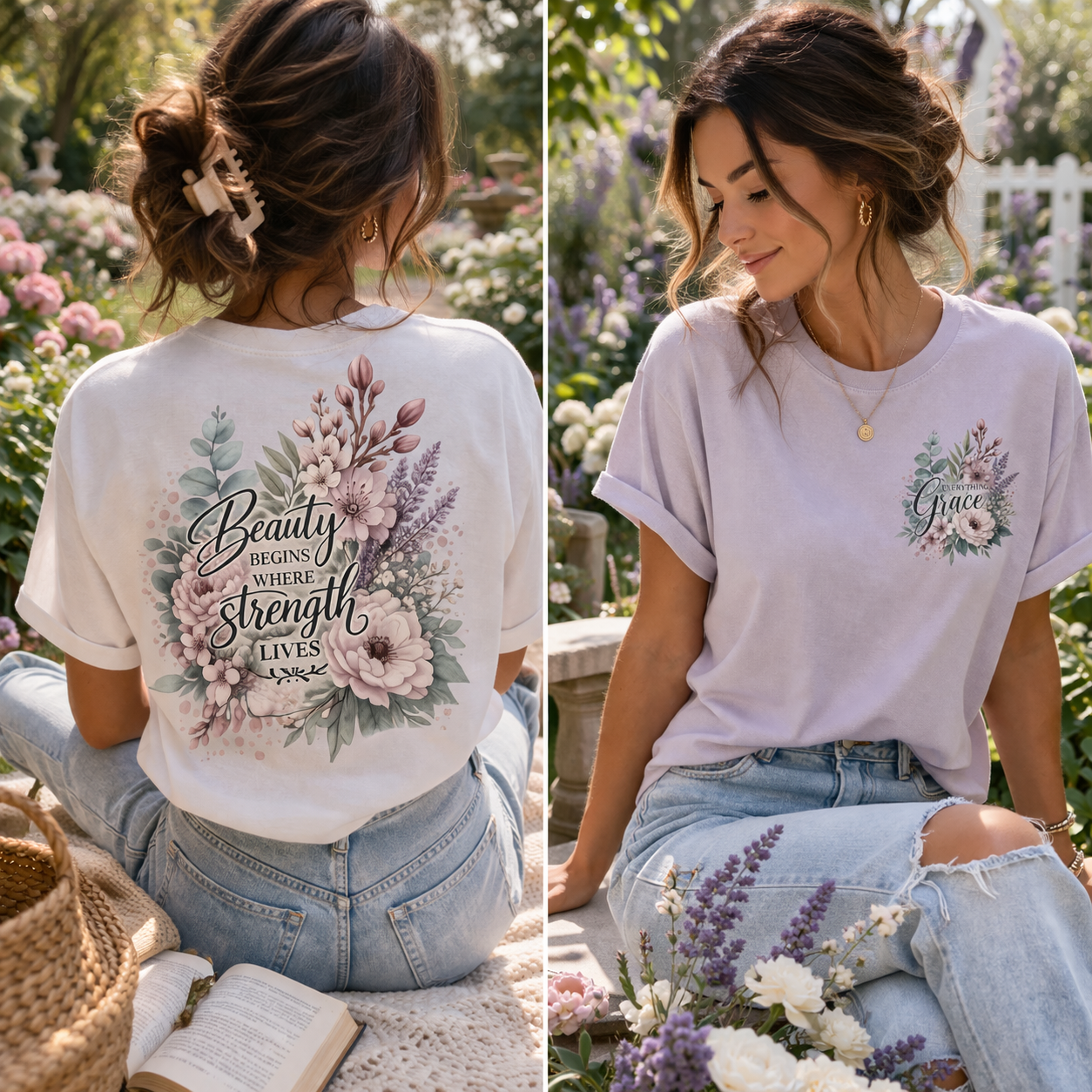 " Beauty begins Where Strength Lives" Adult Tee