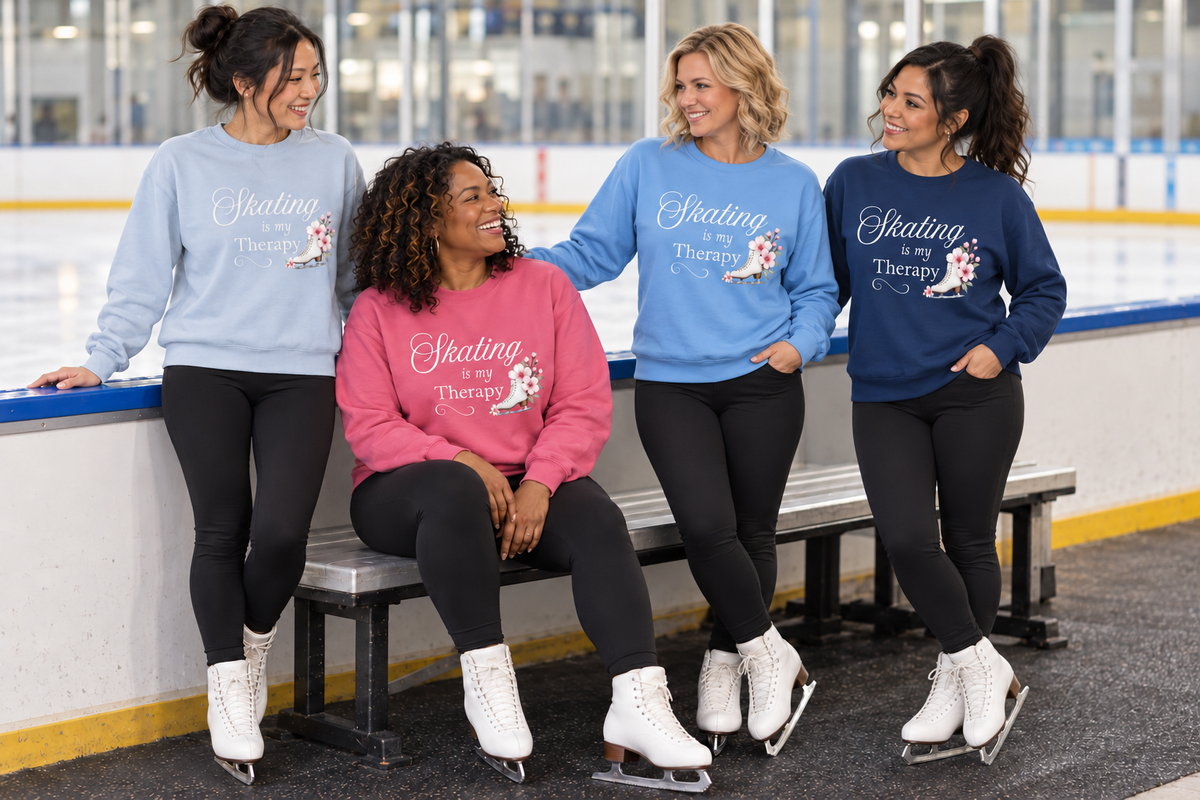Skating Is My Therapy Adult Sweatshirt