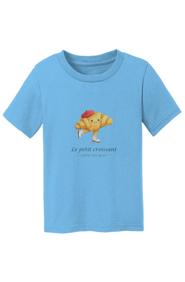 Le Petit Croissant Gracefully Skates -Toddler "White Skates" T-Shirt