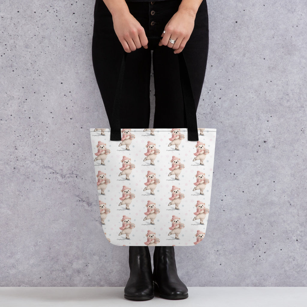 Cocoa Bear Figure Skating | Small Tote