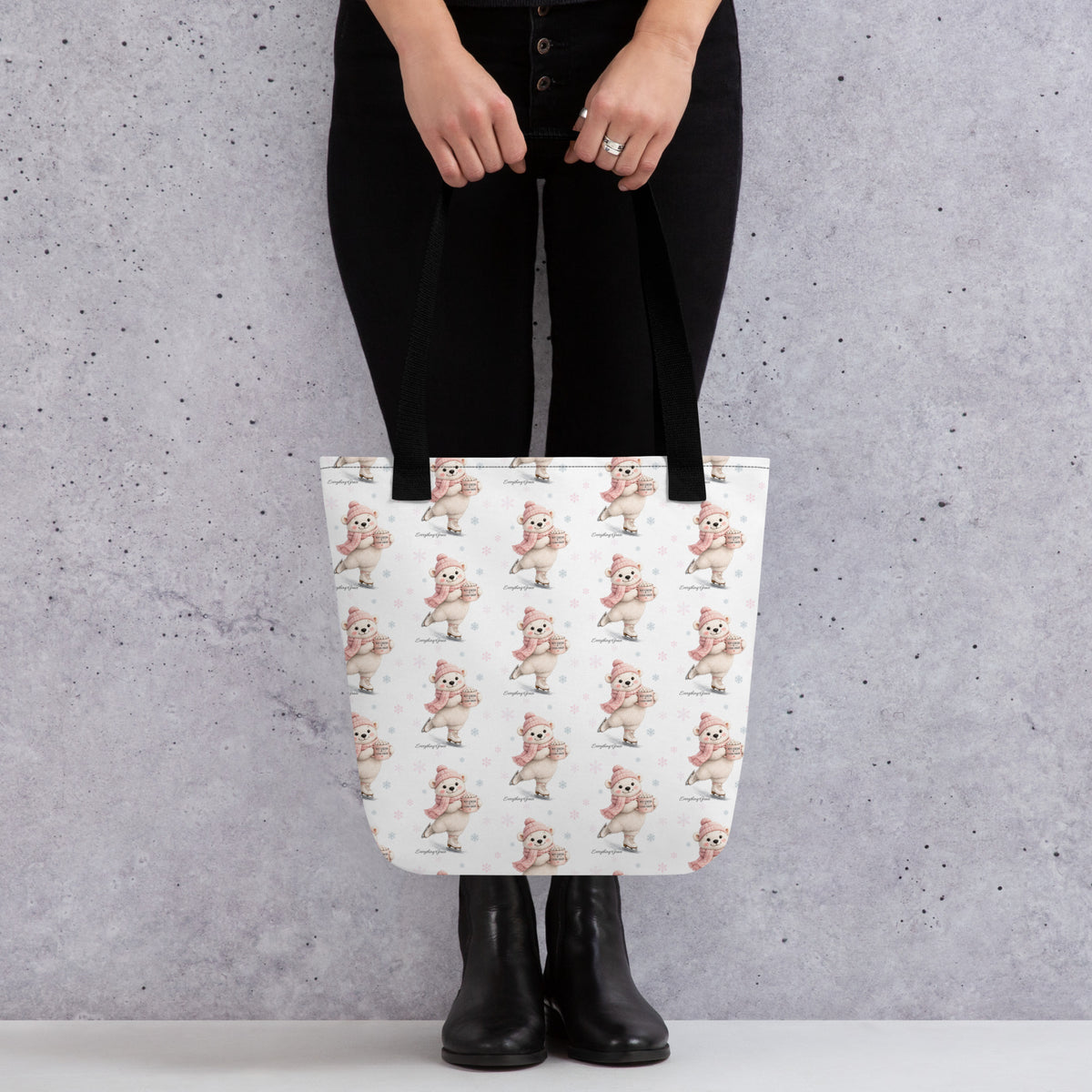 Cocoa Bear Figure Skating | Small Tote